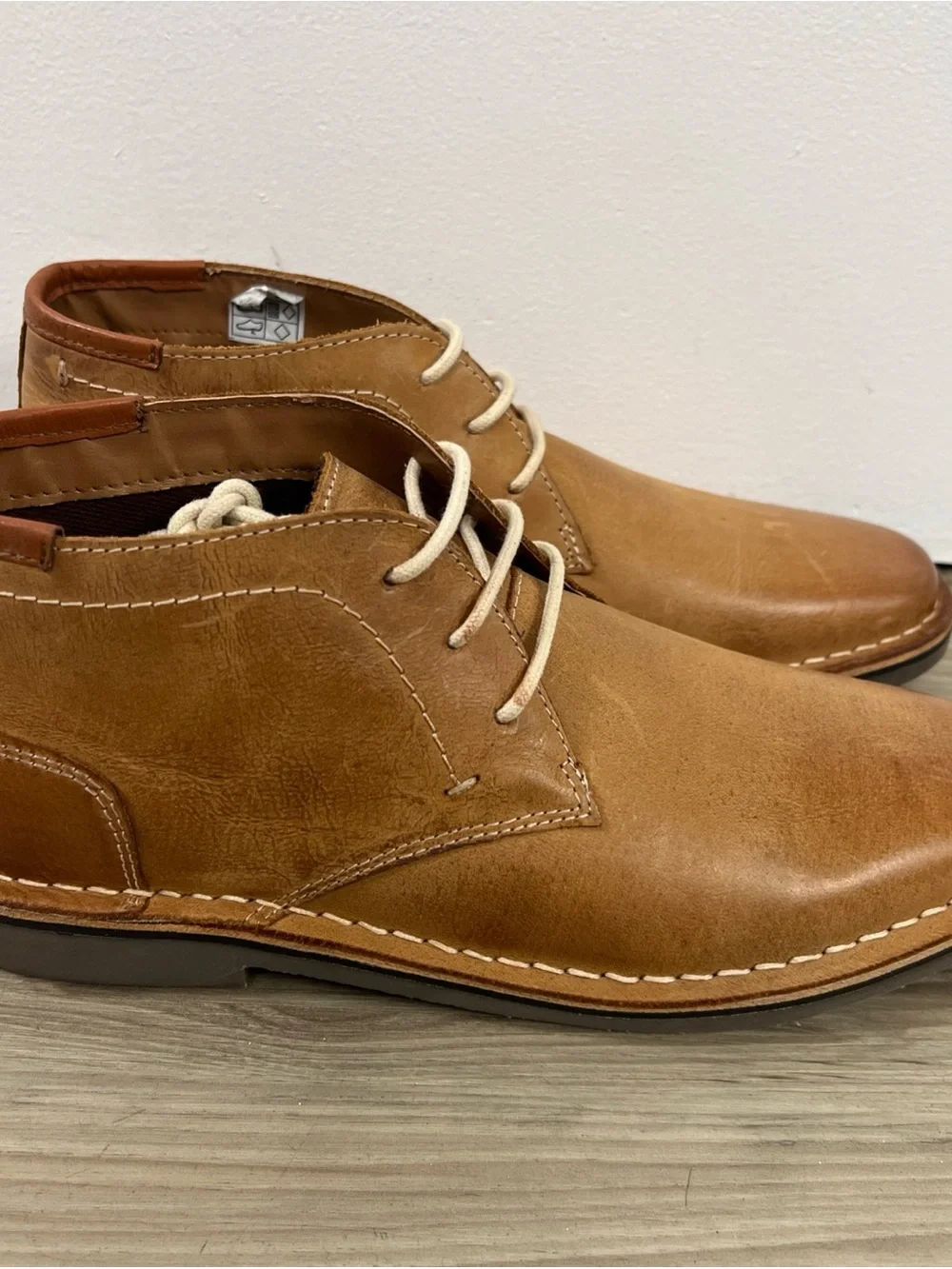 Steve Madden Hestonn Lace Up Brown/Tan Leather Chukka Boot/Shoe Men's 7 NWOB